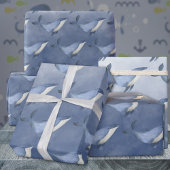 Humpback walvissen onder de diepblauw Zee die P Cadeaupapier