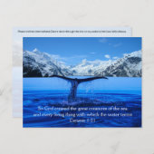 Humpback Whale Bible Verse - Briefkaart (Voorkant / Achterkant)