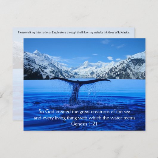 Humpback Whale Bible Verse - Briefkaart (Voorkant / Achterkant)