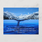 Humpback Whale Bible Verse - Briefkaart (Voorkant)