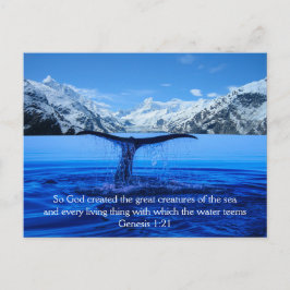 Humpback Whale Bible Verse - Briefkaart