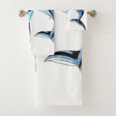 Humpback Whale Blue Spirit Ink Tribal Bad Handdoek (Insitu)