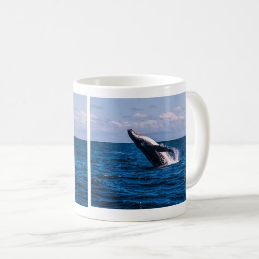 Humpback Whale Breach Coffee Mok (Voorkant rechts)