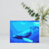 Humpback Whale Briefkaart (Staand voorkant)