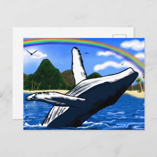 Humpback Whale Briefkaart (Voorkant / Achterkant)
