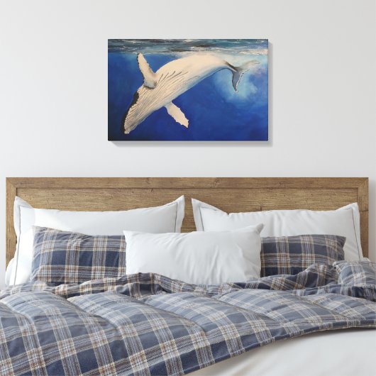 Humpback Whale Canvas Afdruk (Insitu (Slaapkamer))