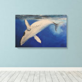Humpback Whale Canvas Afdruk (Insitu (Houten vloer))