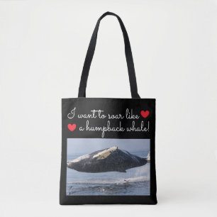 Humpback Whale die door de lucht trekt! Tote Bag