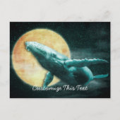 Humpback Whale die naar de Kaarten van de Moon Pos (Voorkant)