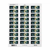 Humpback Whale die naar de maan Adresetiketten vli Etiket (Full Sheet)