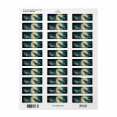 Humpback Whale die naar de maan Adresetiketten vli Etiket (Full Sheet)