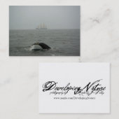 Humpback Whale en Tall Ship 2 Mini Print Visitekaartje (Voorkant / Achterkant)