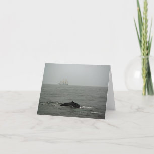 Humpback Whale en Tall Ship Card Kaart