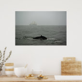 Humpback Whale en Tall Ship Print (Keuken)