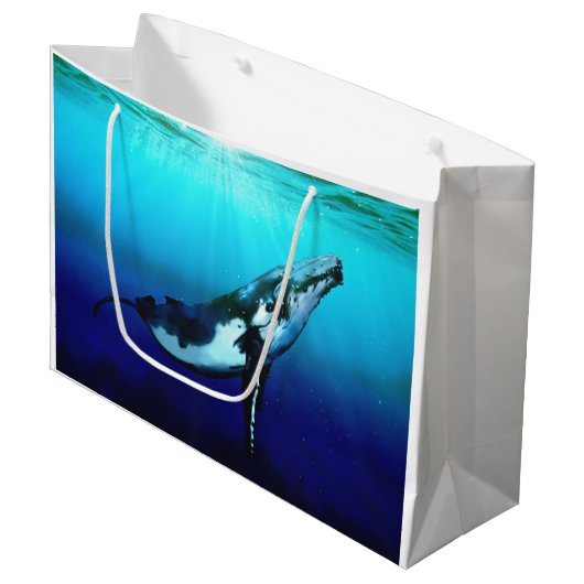 Humpback Whale Groot Cadeauzakje (Voorkant Gekanteld)