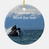 Humpback Whale Head; Personaliseerbaar Keramisch Ornament (Achterkant)