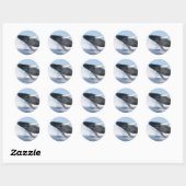 Humpback Whale Jumping High Ronde Sticker (Vel)