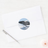 Humpback Whale Jumping High Ronde Sticker (Envelop)