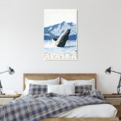 Humpback Whale - Juneau, Alaska Canvas Afdruk (Insitu (Slaapkamer))