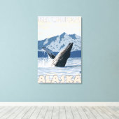 Humpback Whale - Ketchikan, Alaska Canvas Afdruk (Insitu (Houten vloer))