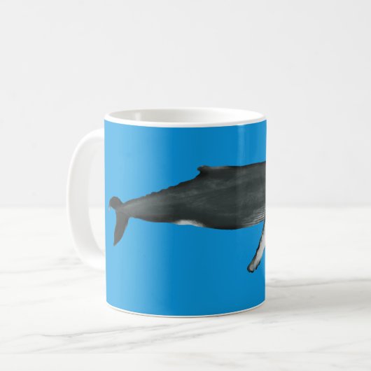 Humpback Whale Mug Blue Koffiemok (Voorkant links)
