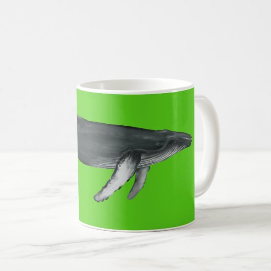 Humpback Whale Mug Green Koffiemok (Voorkant rechts)