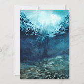 Humpback Whale Ocean Baby shower Invitation Kaart (Achterkant)