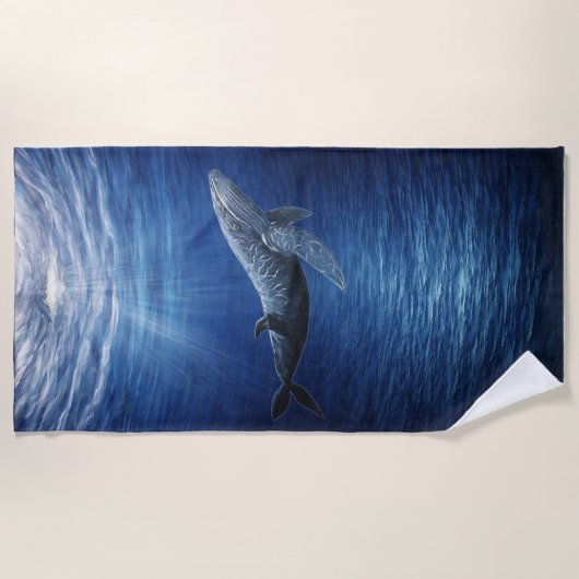 Humpback Whale Ocean Beach Towel Strandlaken (Voorkant)