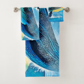 Humpback Whale Ocean Freedom Jump Design Bad Handdoek (Insitu)