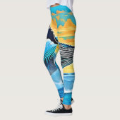 Humpback Whale Ocean Freedom Jump Design Leggings (Links)