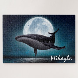 Humpback Whale over Full Moon Legpuzzel