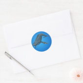 Humpback Whale Painting Ronde Sticker (Envelop)