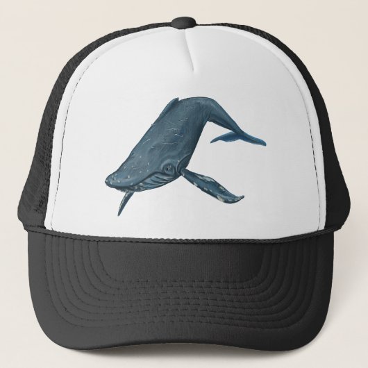 Humpback Whale Painting Trucker Pet (Voorkant)