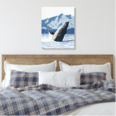 Humpback Whale - Petersburg, Alaska Canvas Afdruk (Insitu (Slaapkamer))