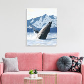 Humpback Whale - Petersburg, Alaska Canvas Afdruk (Insitu (Woonkamer))