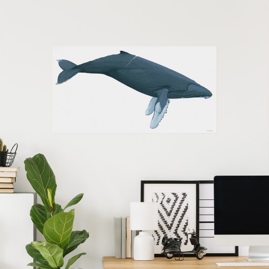 Humpback Whale Poster (Thuiskantoor)