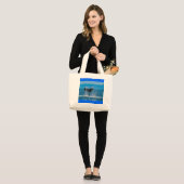 Humpback Whale, red de walvis. Grote Tote Bag (Voorkant (model))