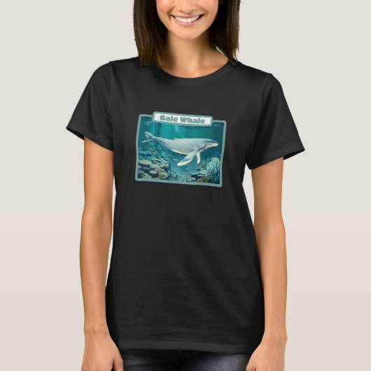 Humpback Whale Reef Ocean Summer Theme Design Bale T-shirt (Voorkant)