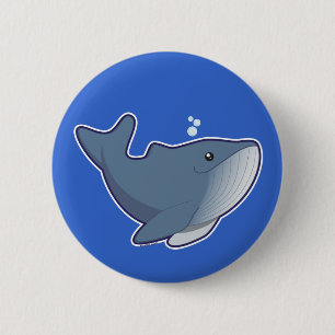 Humpback Whale Ronde Button 5,7 Cm