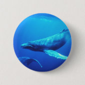Humpback Whale Ronde Button 5,7 Cm (Voorkant)