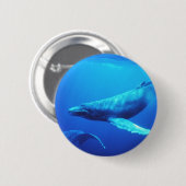Humpback Whale Ronde Button 5,7 Cm (Voorkant /achterkant)