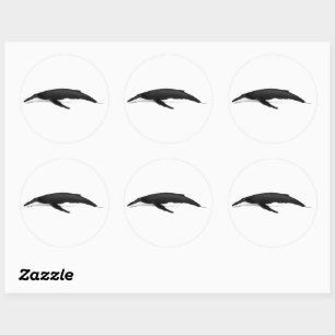 HUMPBACK WHALE RONDE STICKER