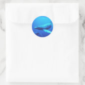 Humpback Whale Ronde Sticker (Tas)