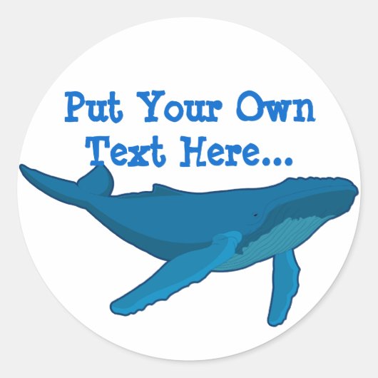 Humpback Whale Ronde Sticker (Voorkant)