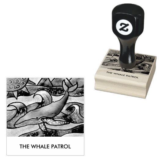 Humpback Whale Rubberstempel (Gestempeld)