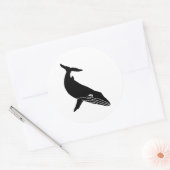 HUMPBACK WHALE SKETCH RONDE STICKER (Envelop)