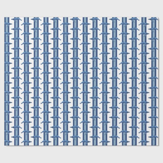 Humpback Whale Stripe Cadeaupapier (Vlak)