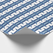 Humpback Whale Stripe Cadeaupapier (Hoek)