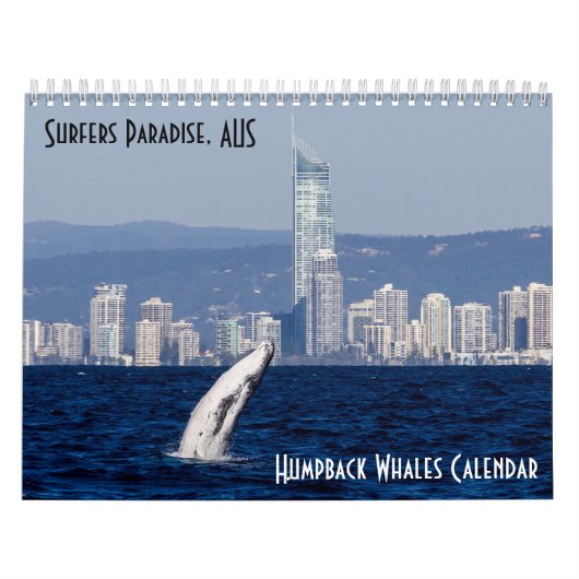 Humpback Whale Surfers Paradise Stille Oceaan Kalender (Hoes)