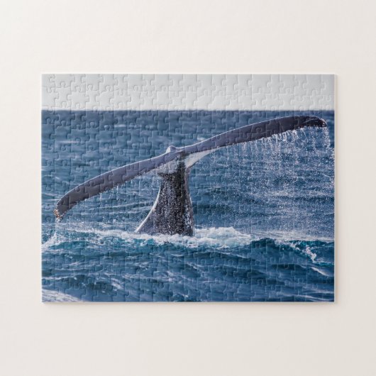 Humpback Whale Tail Bot van Surfers Paradiaal Legpuzzel (Horizontaal)